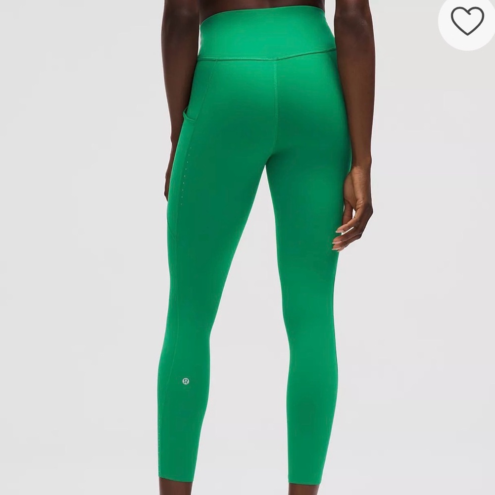Lululemon Green High-rise fast and free leggings size 14